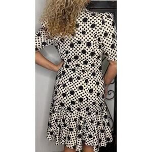 Raul Blanco VTG 80s Lined Dress Polka Dots Sz 12